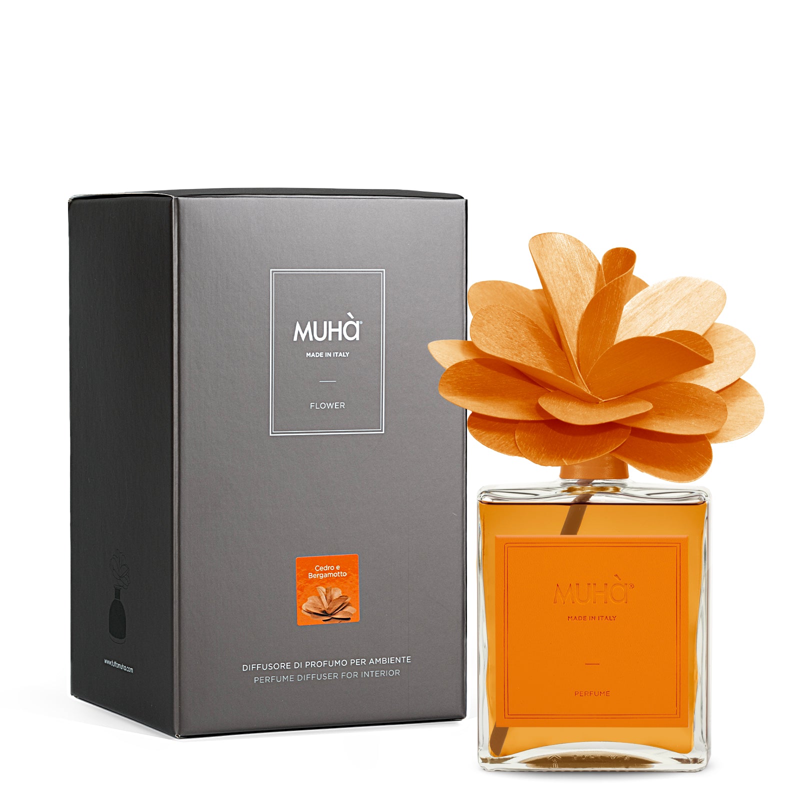 Muhà Reed Diffuser FLOWER Cedar & Bergamot - 500ML