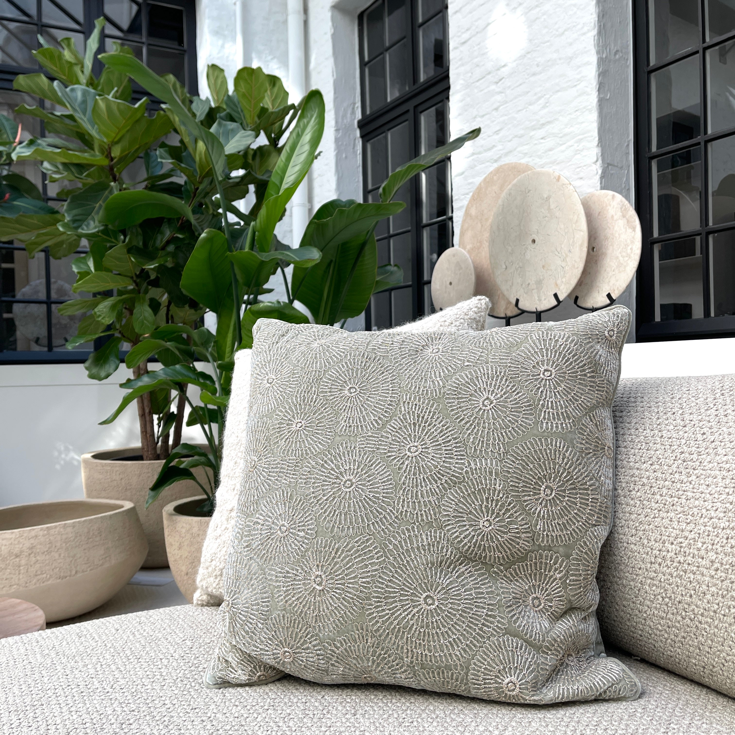 Anke Drechsel cushion - Ariel Powder Blue