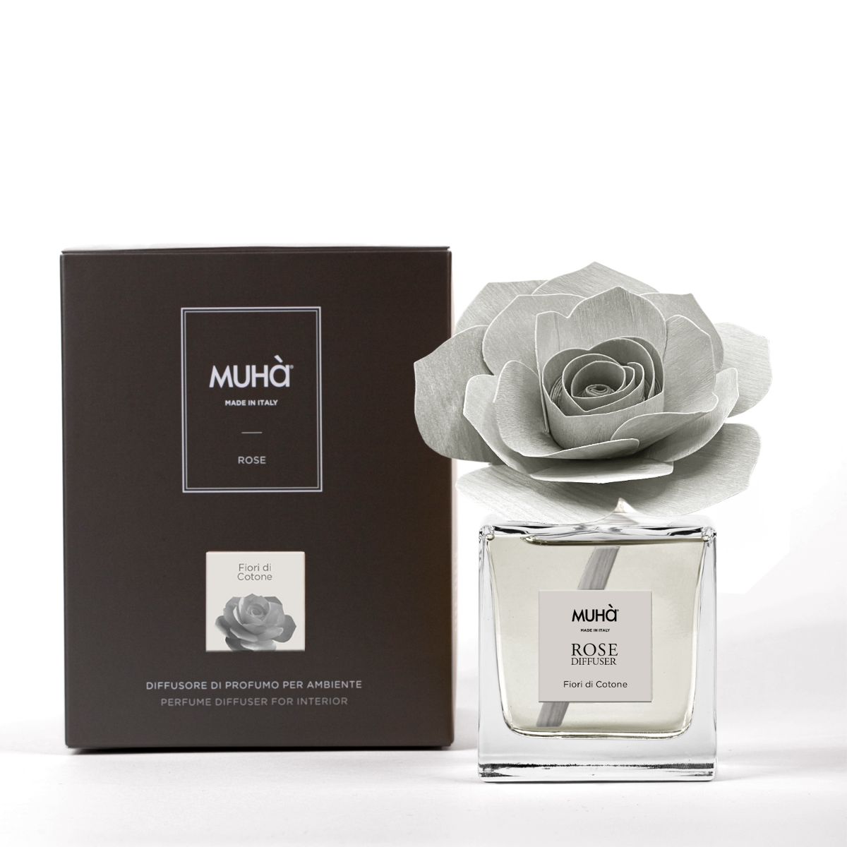 Muhà Reed Diffuser ROSE Cotton Flowers - 100ML