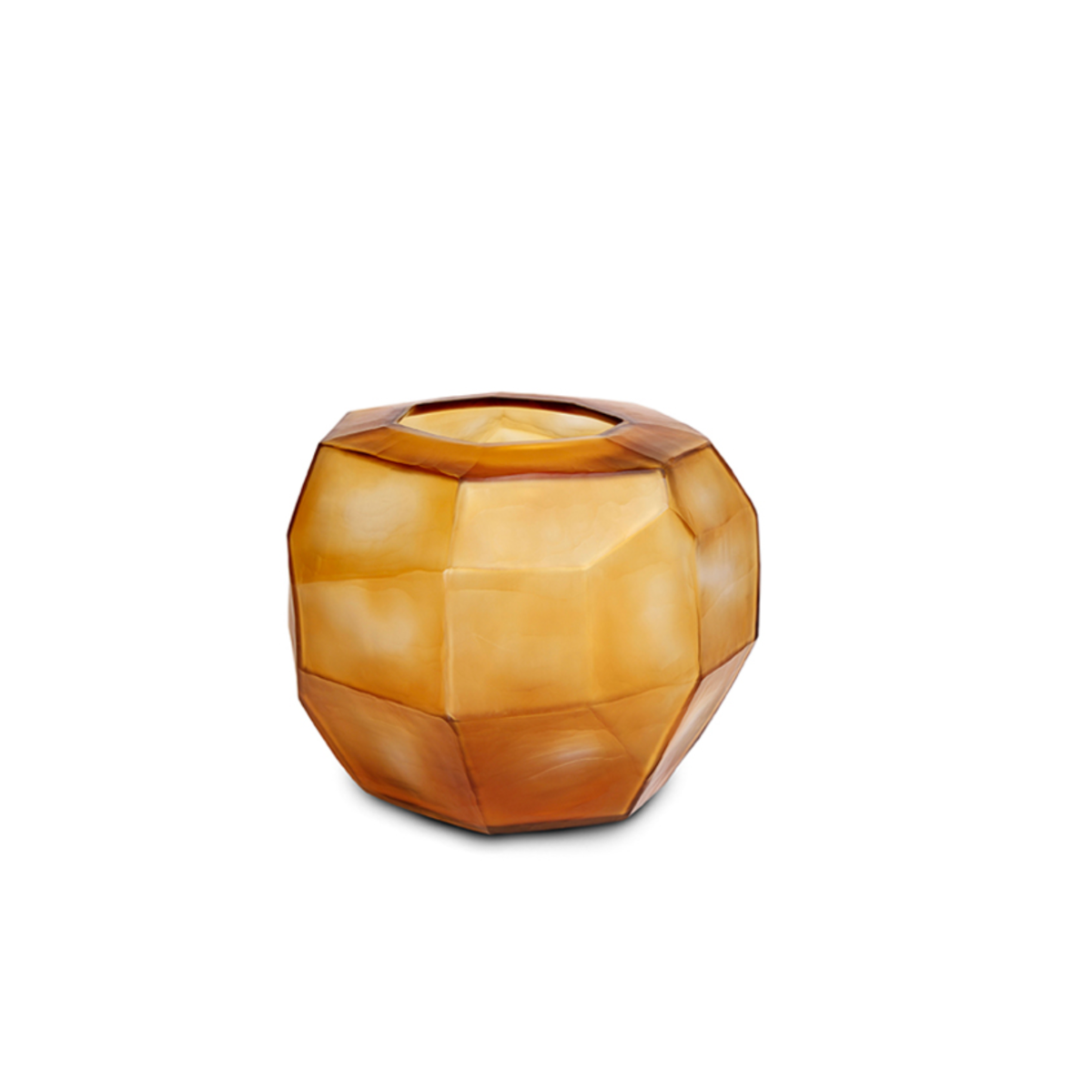 GUAXS Vase Cubistic Clear/Gold - Round