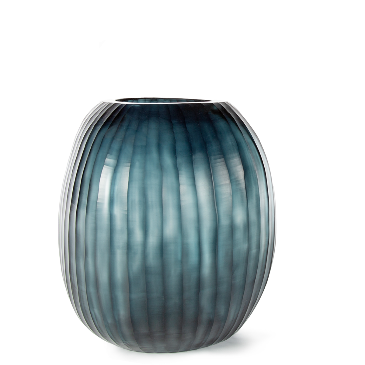 GUAXS Vase Patara Clear/Dark Indigo - Round