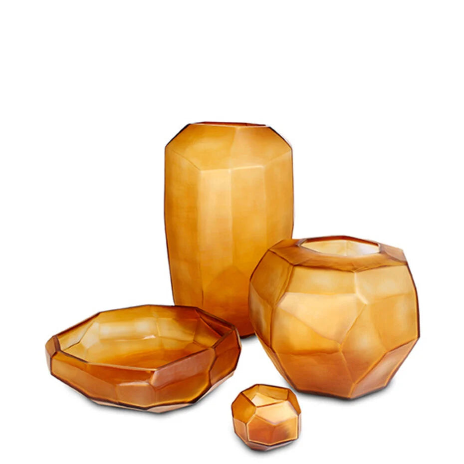 GUAXS Vase Cubistic Clear/Gold