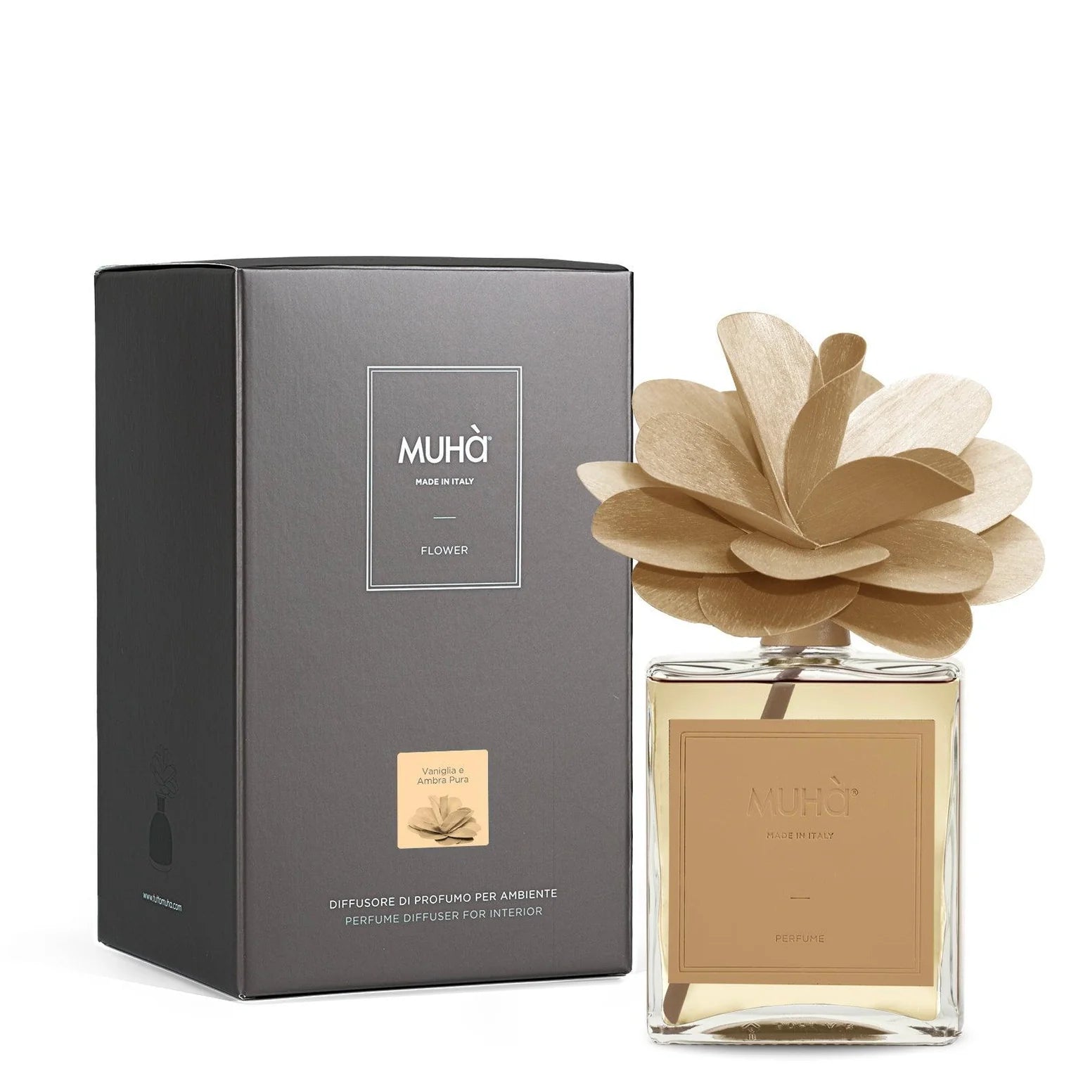 Muhà geurdiffuser FLOWER Vaniglia e Ambra Pura