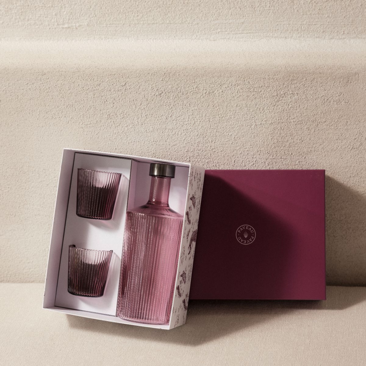 Paveau Gift Set water bottle with 2 glasses - Broome