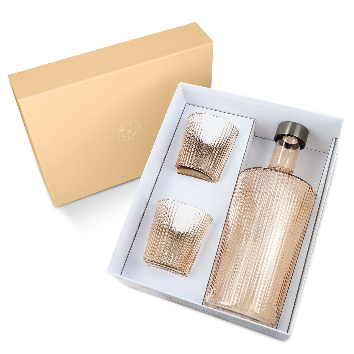 Paveau Gift Set water bottle with 2 glasses - Bells