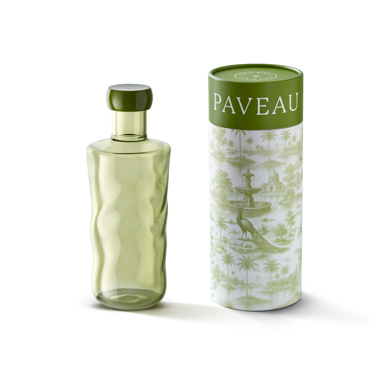 Paveau Colourful Swirl Water Bottle Medium - Moss (Green)