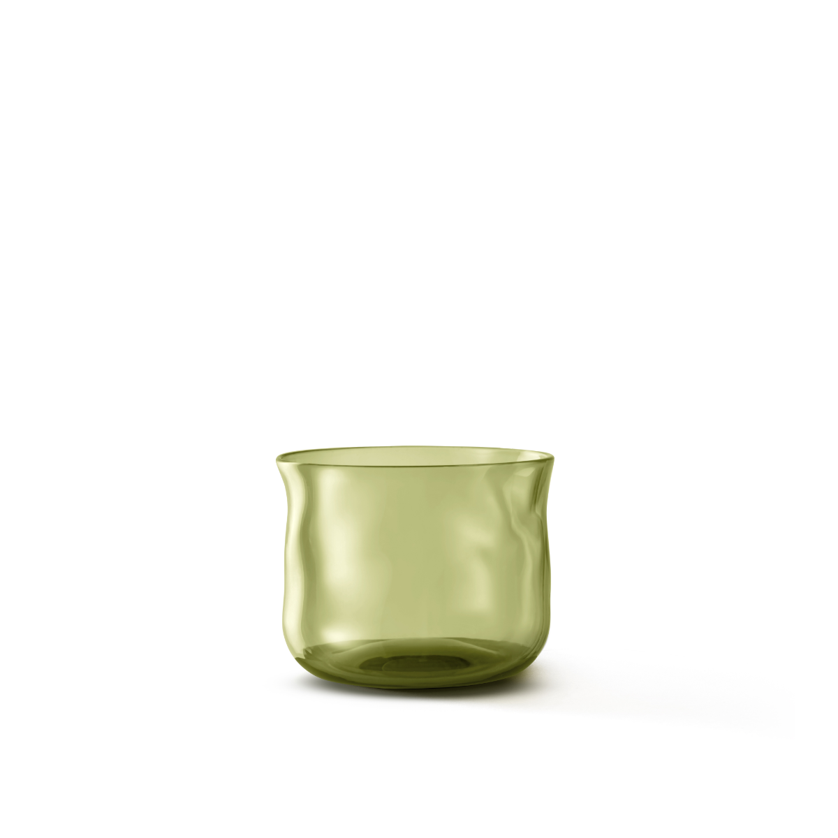 Paveau Colourful Swirl Water Glass Set of 2 - Moss (green)