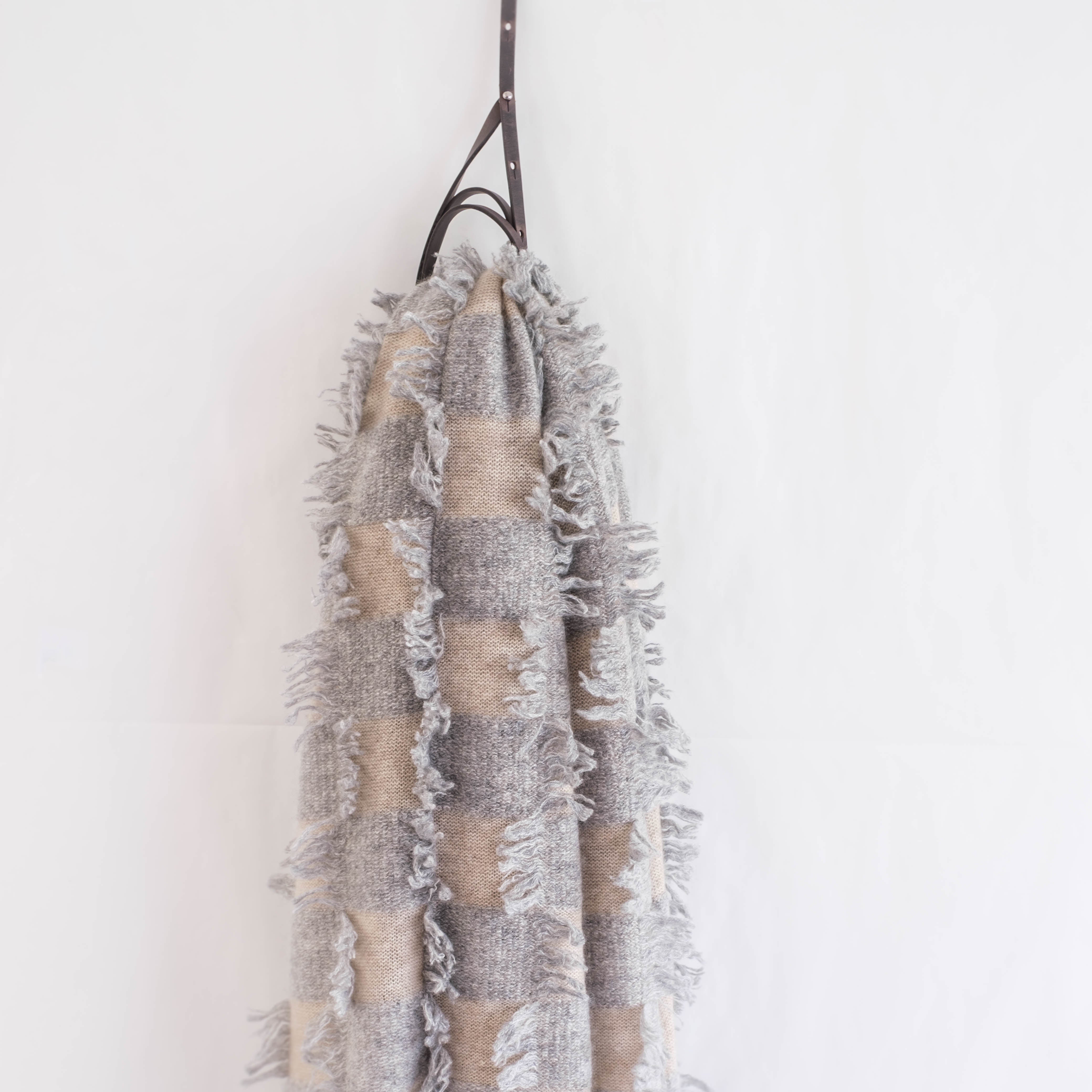 Oyuna plaid SEREN TH Kasjmier Beige & zacht grijs