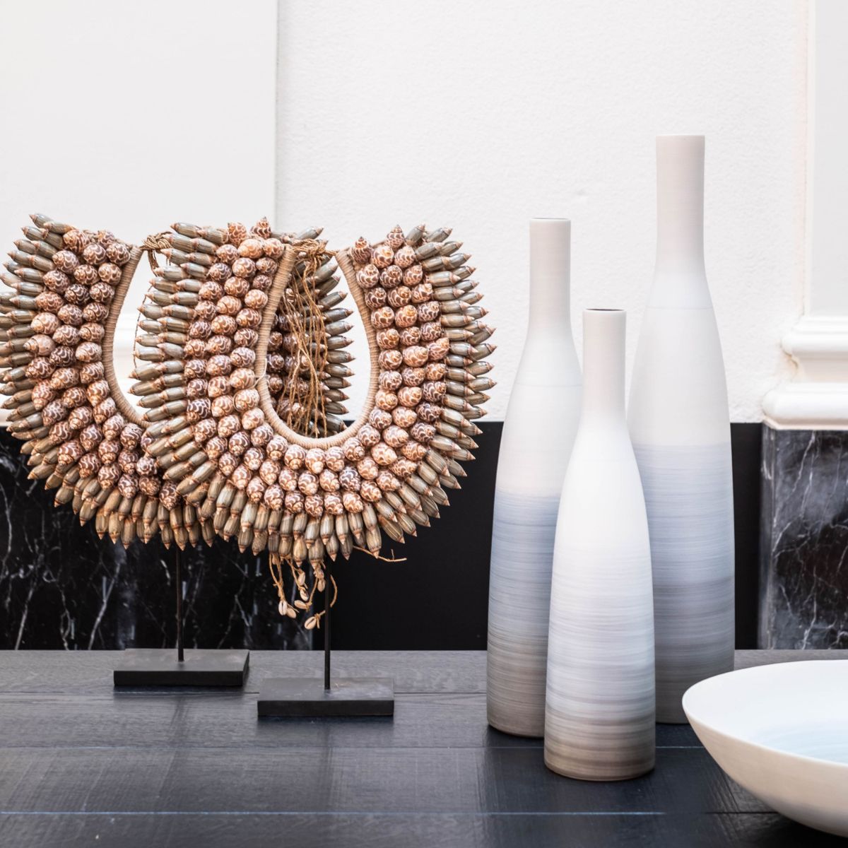 Rina Menardi ceramics bottle shaded hemp