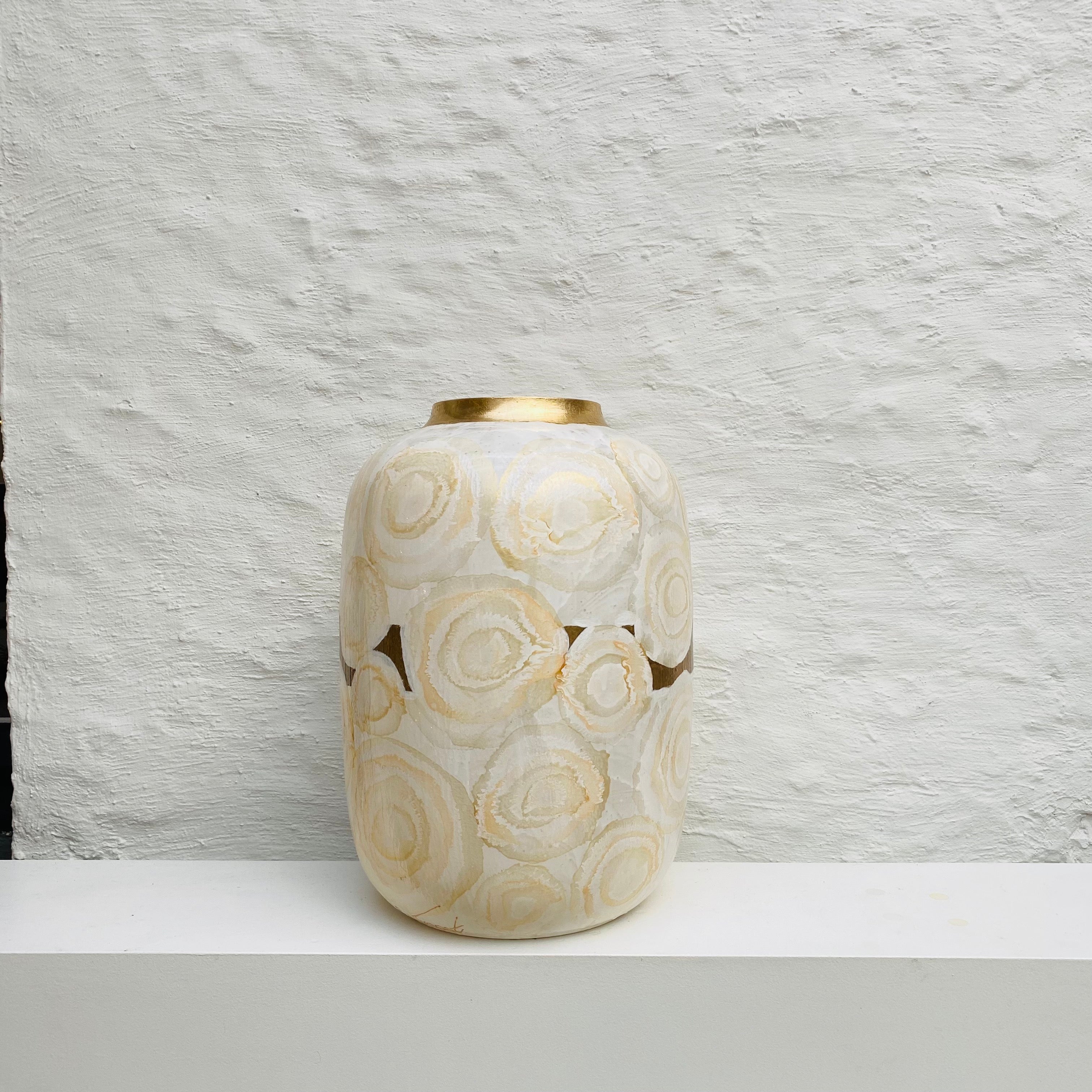 Eric van Troost - Golden Flowers vase