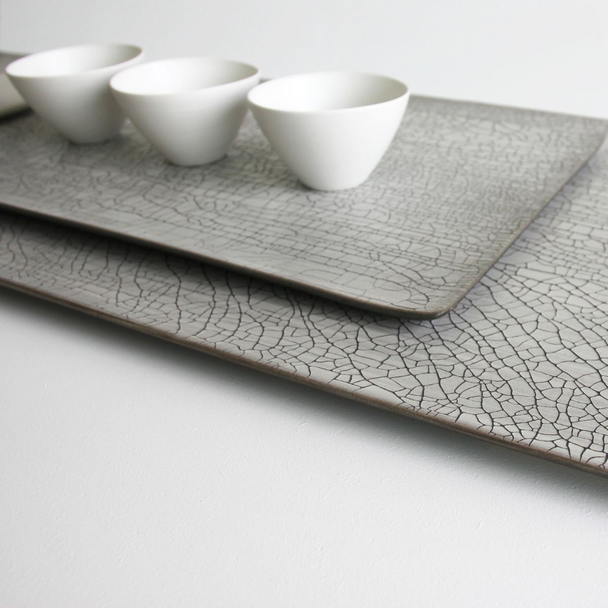 Rina Menardi ceramic tray craquelure