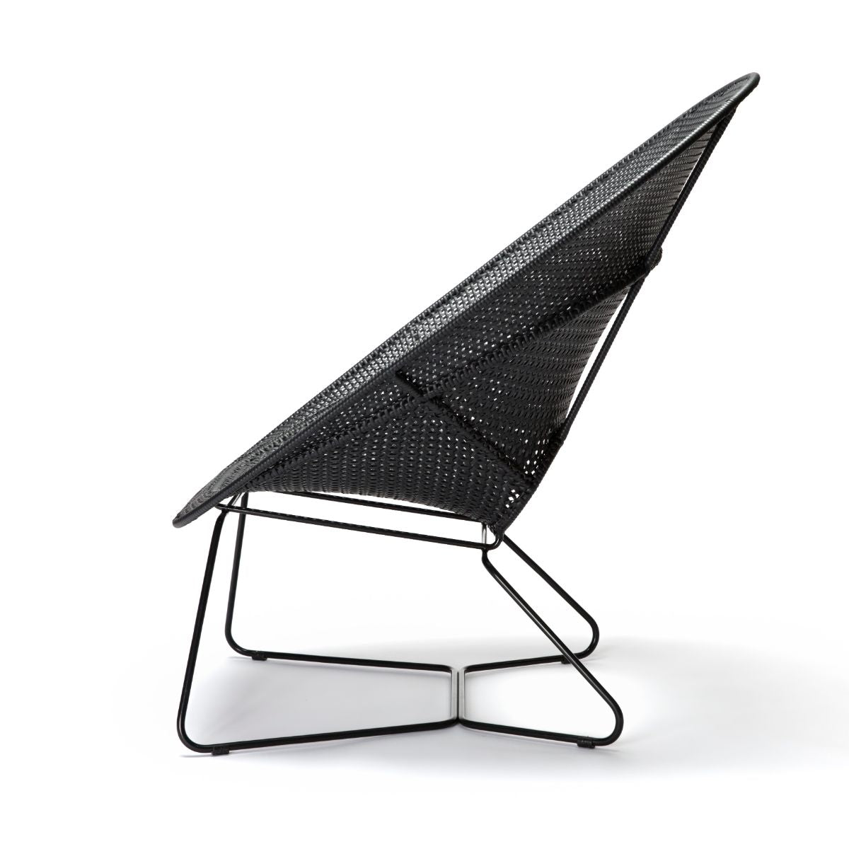 Feelgood designs Tornaux lounge & footstool zwarte frame/rattan peel outdoor