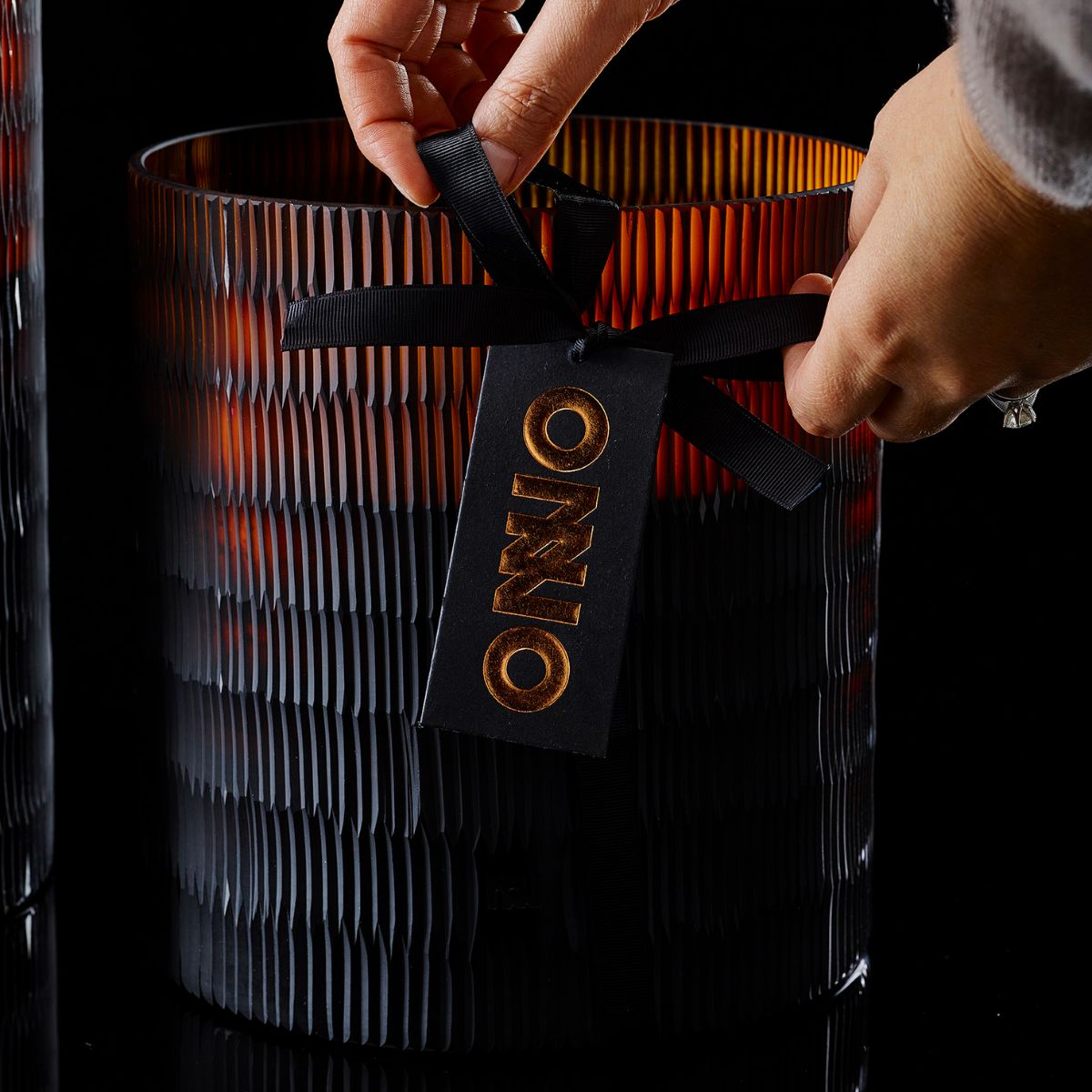 ONNO Rhombus scented candle large, Sage & Safari