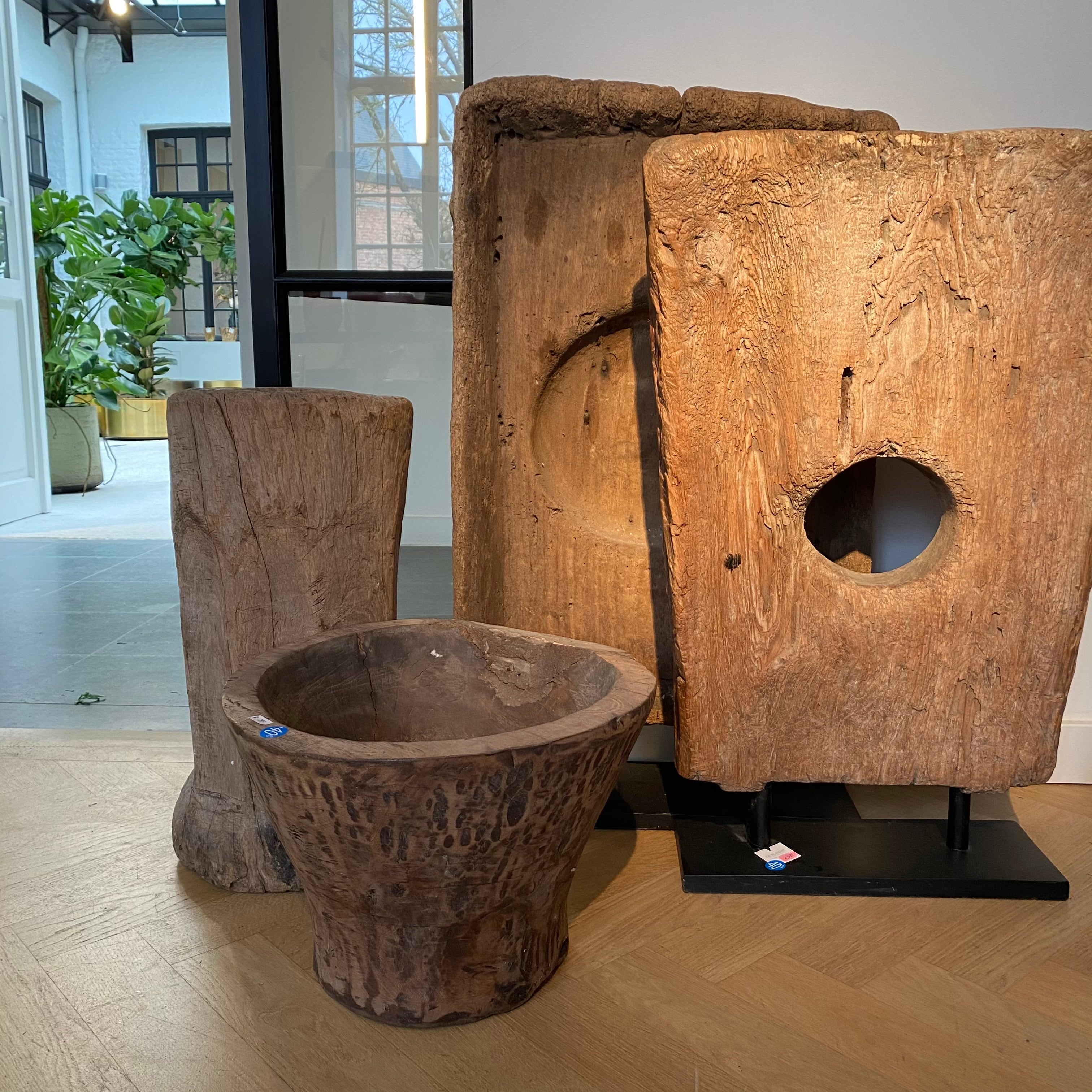 Wooden ornament on stand