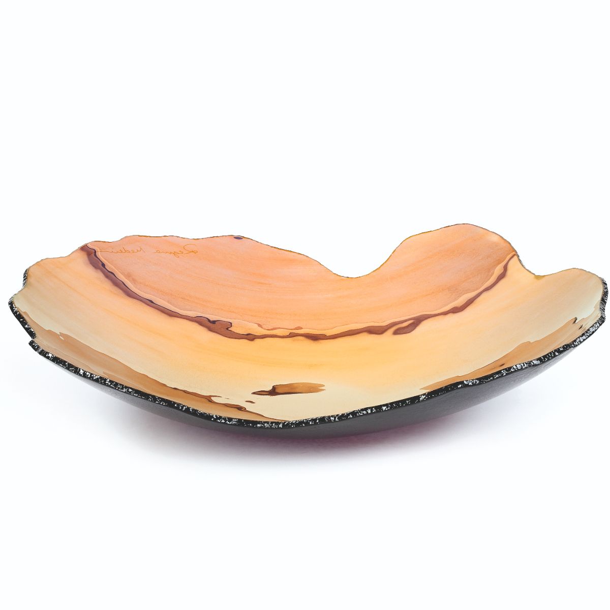 Regina Medeiros glazen schaal Mapa bronze