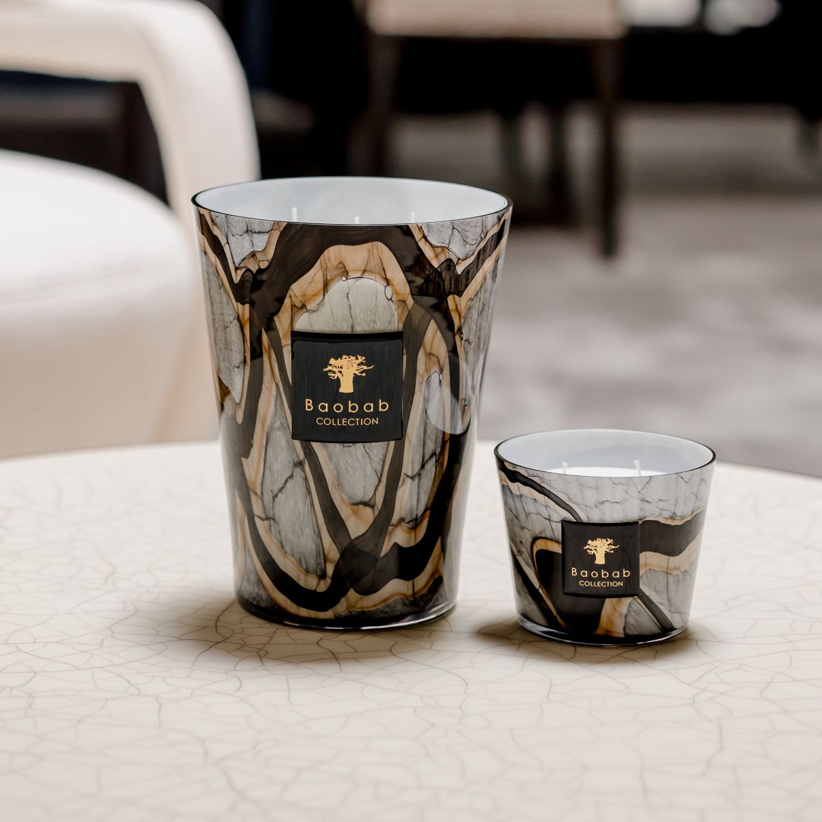 Baobab Scented Candle - Stones Marble