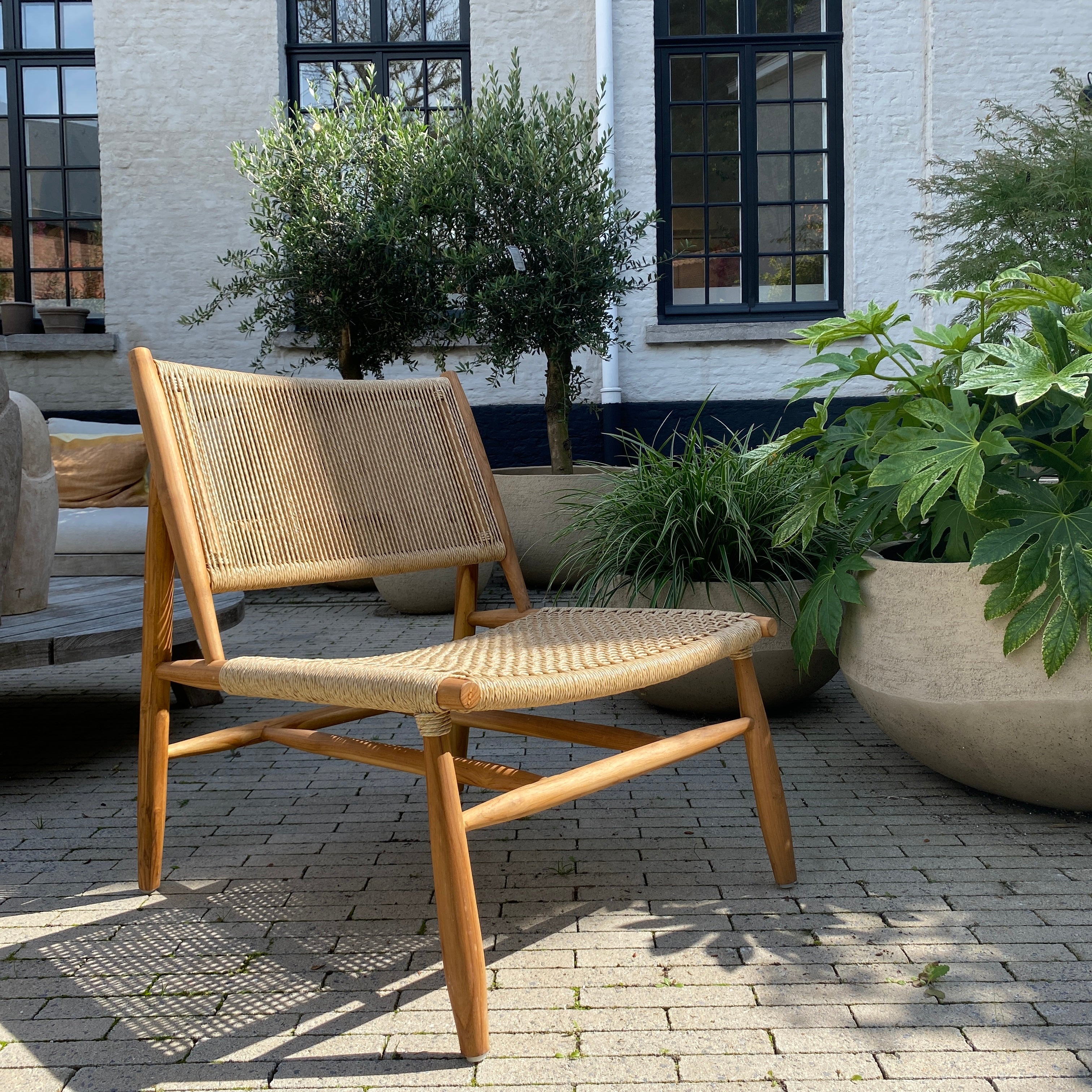Warehouse Breit chair teak with synthetic fiber