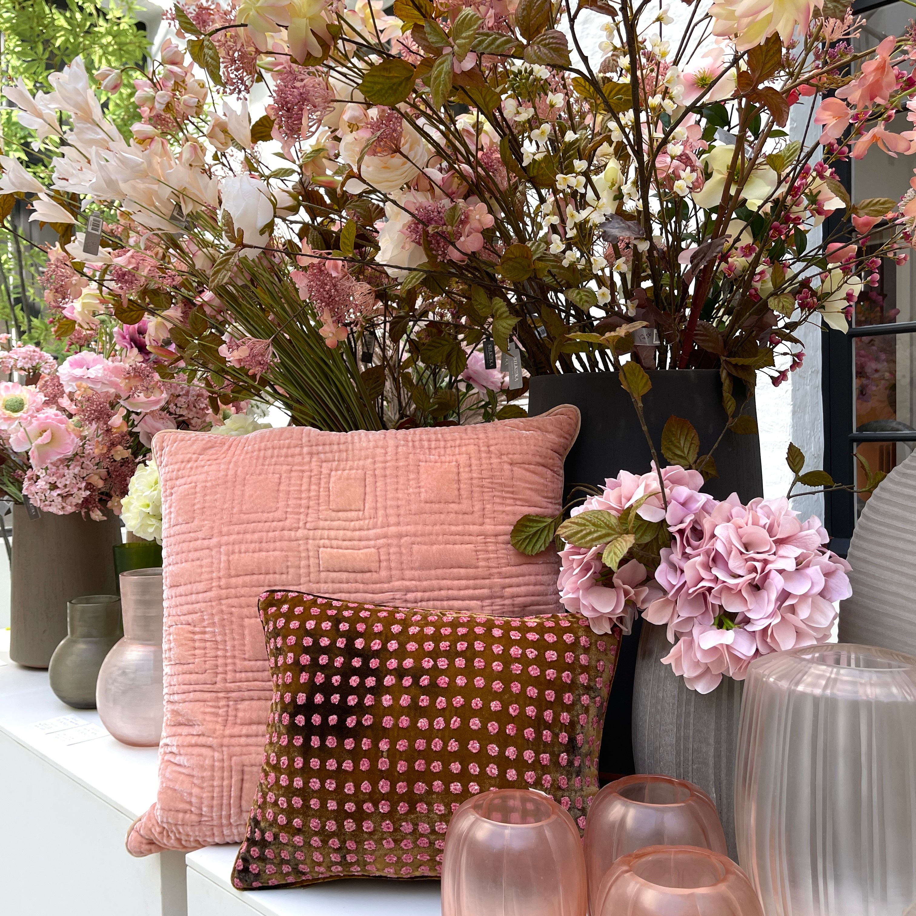 Anke Drechsel cushion - Dotty Shaded Brown