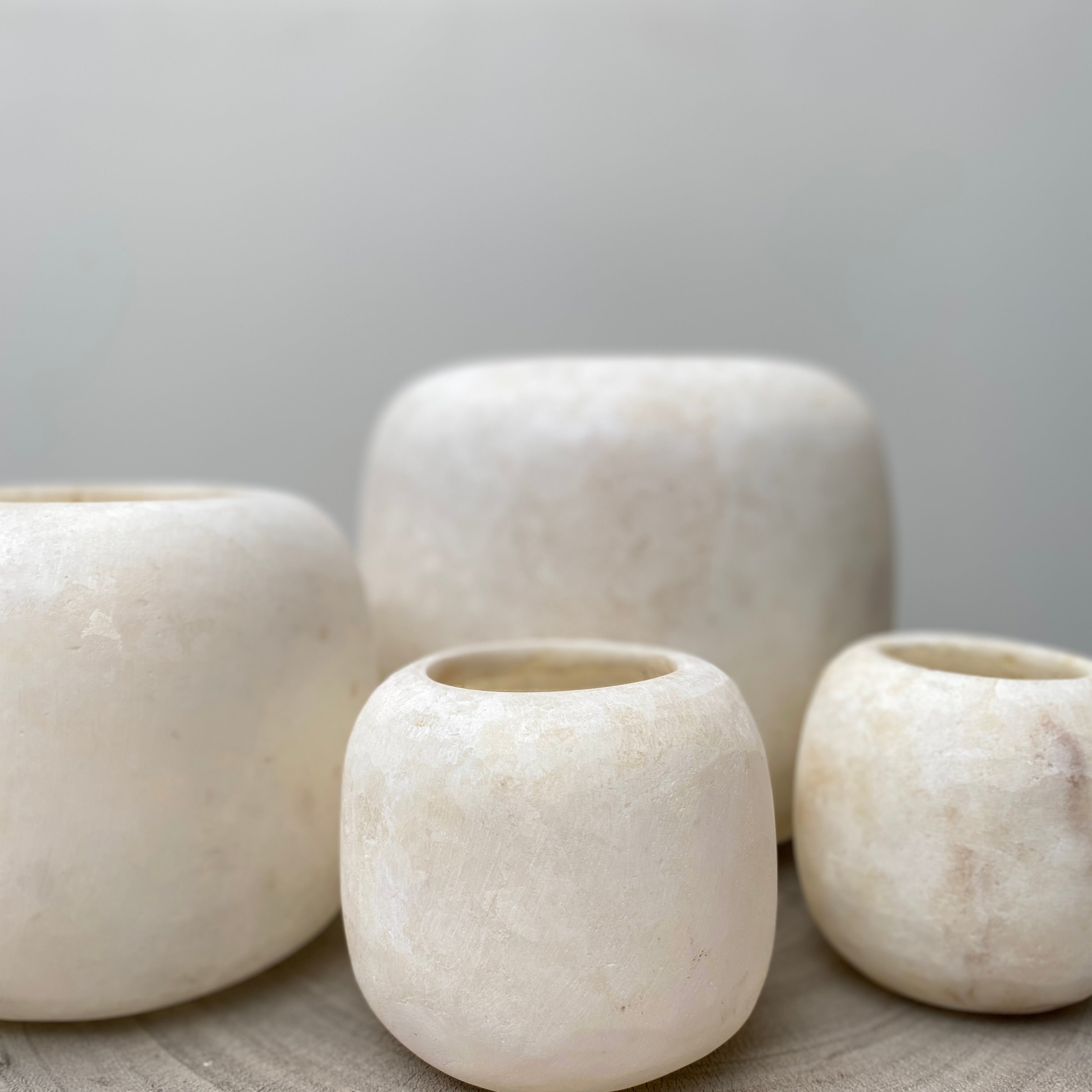 Alabaster Tealight Holder Curra S (8cm)