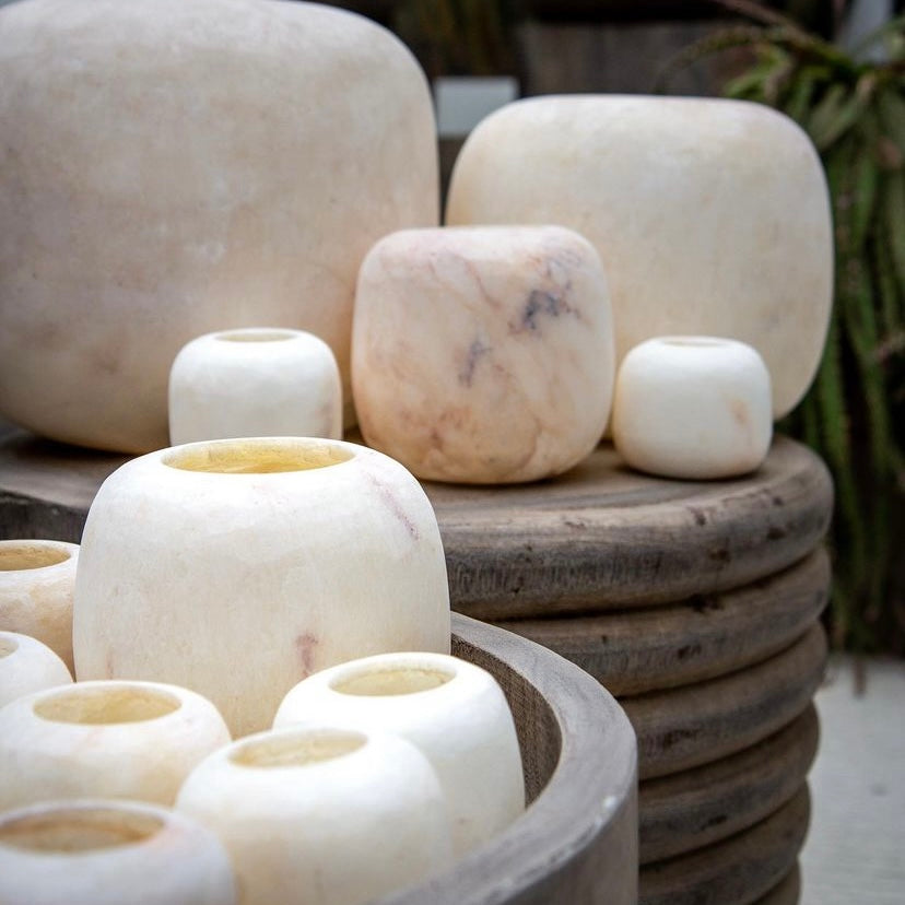 Alabaster Tealight Holder Curra Small (10cm)
