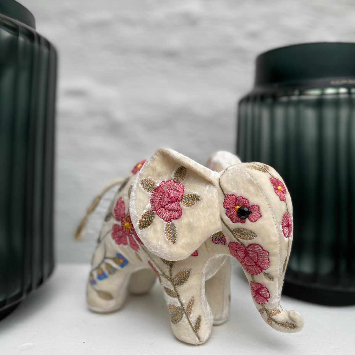 Anke Drechsel Hand-Embroidered Mini Elephant - Megan Ivory