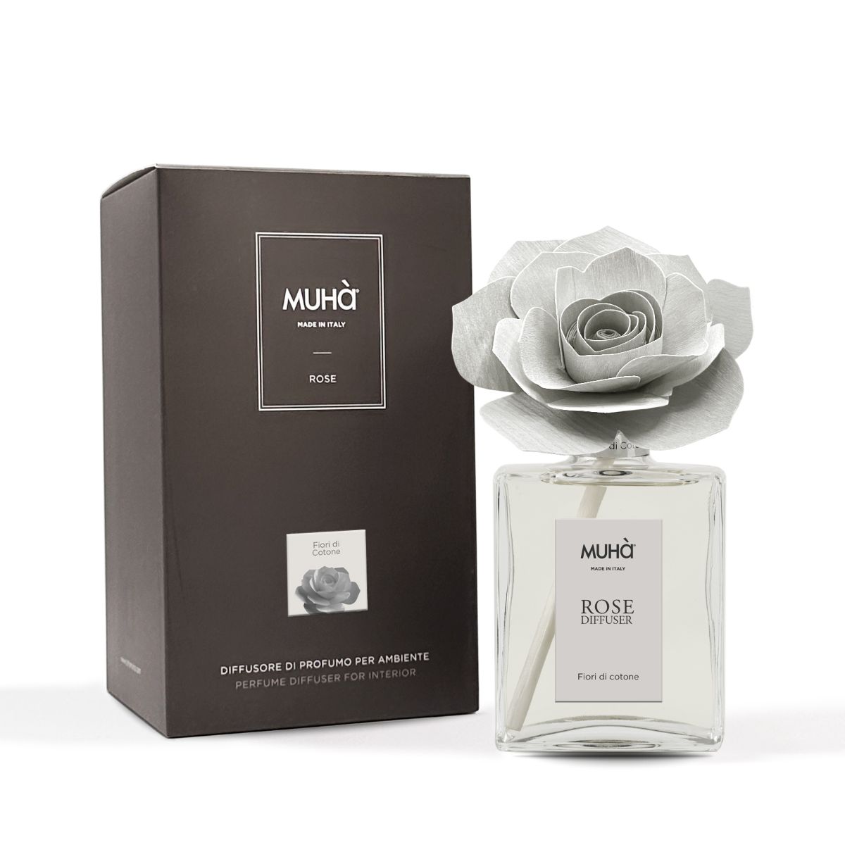 Muhà Reed Diffuser ROSE Cotton Flowers - 200ML