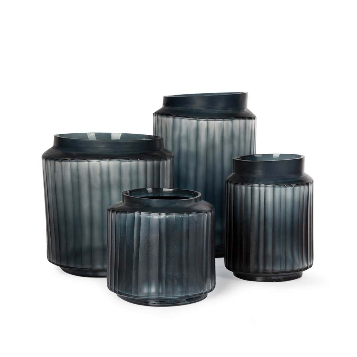 GUAXS Vase Tonda Clear/Dark Indigo