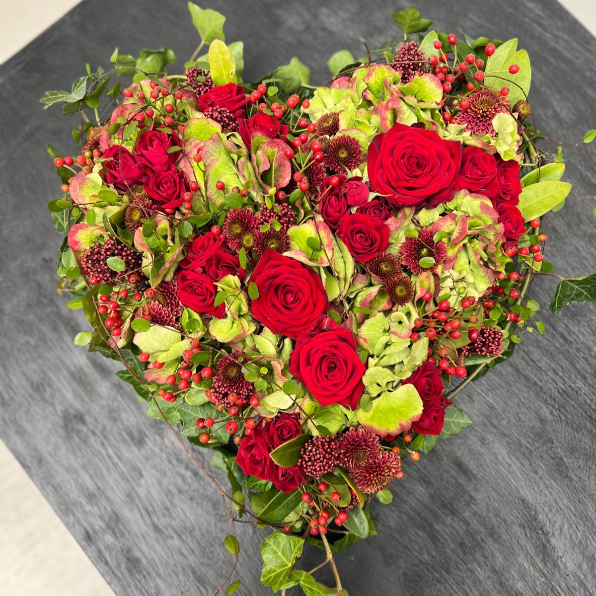 Heart-Shaped Funeral Arrangement - All Saints' Day