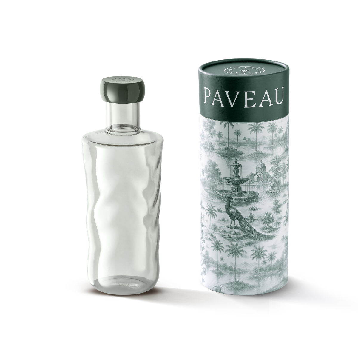 Paveau Colorful Swirl Water Bottle Medium - Mist (Dark Green)