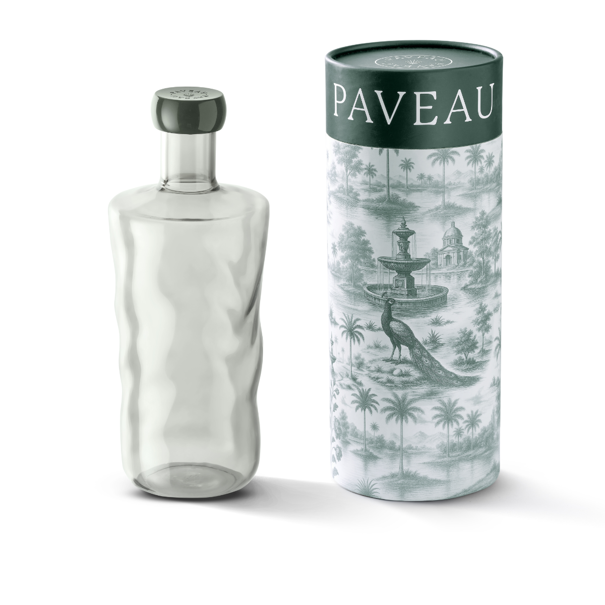 Paveau Colorful Swirl Water Bottle Large - Mist (Dark Green)
