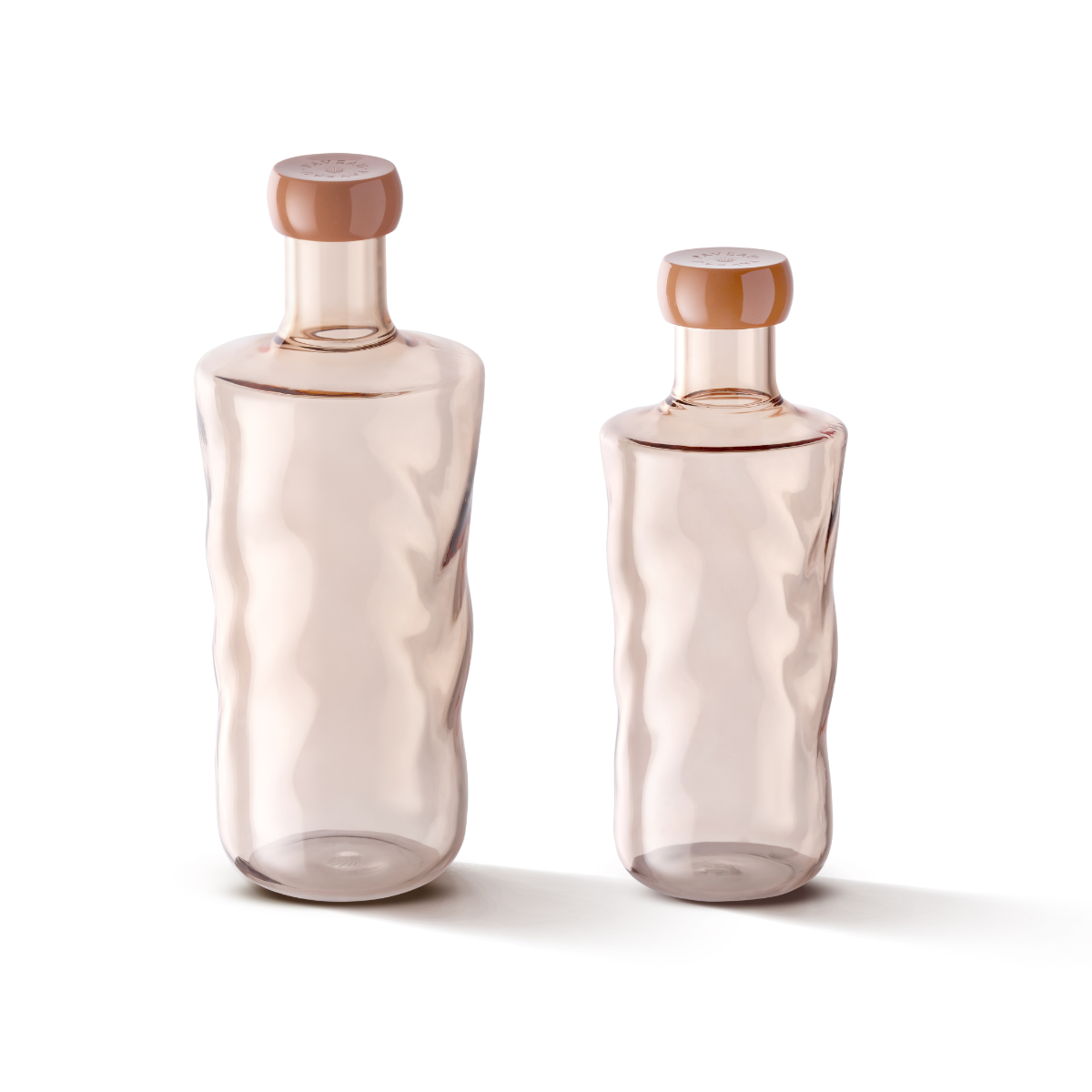 Paveau Kleurrijke Swirl waterfles large - Glow (Terracotta)
