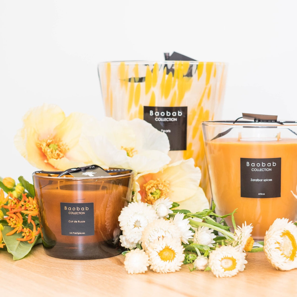 Baobab geurkaars - Les Prestigieuses Cuir de Russie