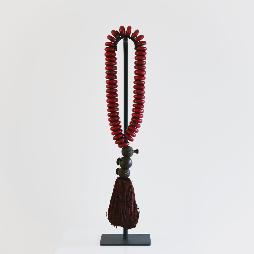 Studio Julia Atlas - Red African Amber, Bronze Anchor & Silk Tassel - Medium