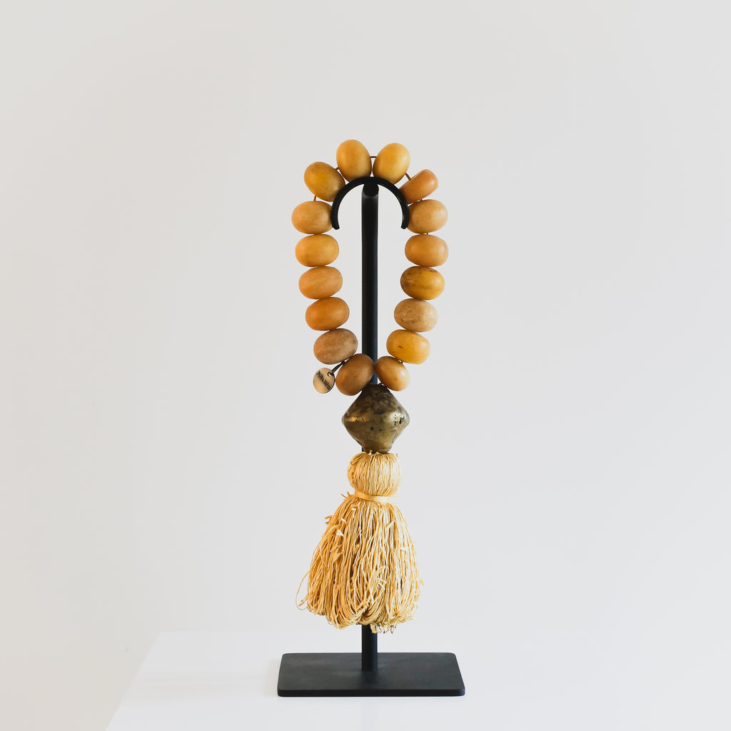 Studio Julia Atlas - Fulani Amber, Rare Bronze Anchor & Silk tassel - Medium
