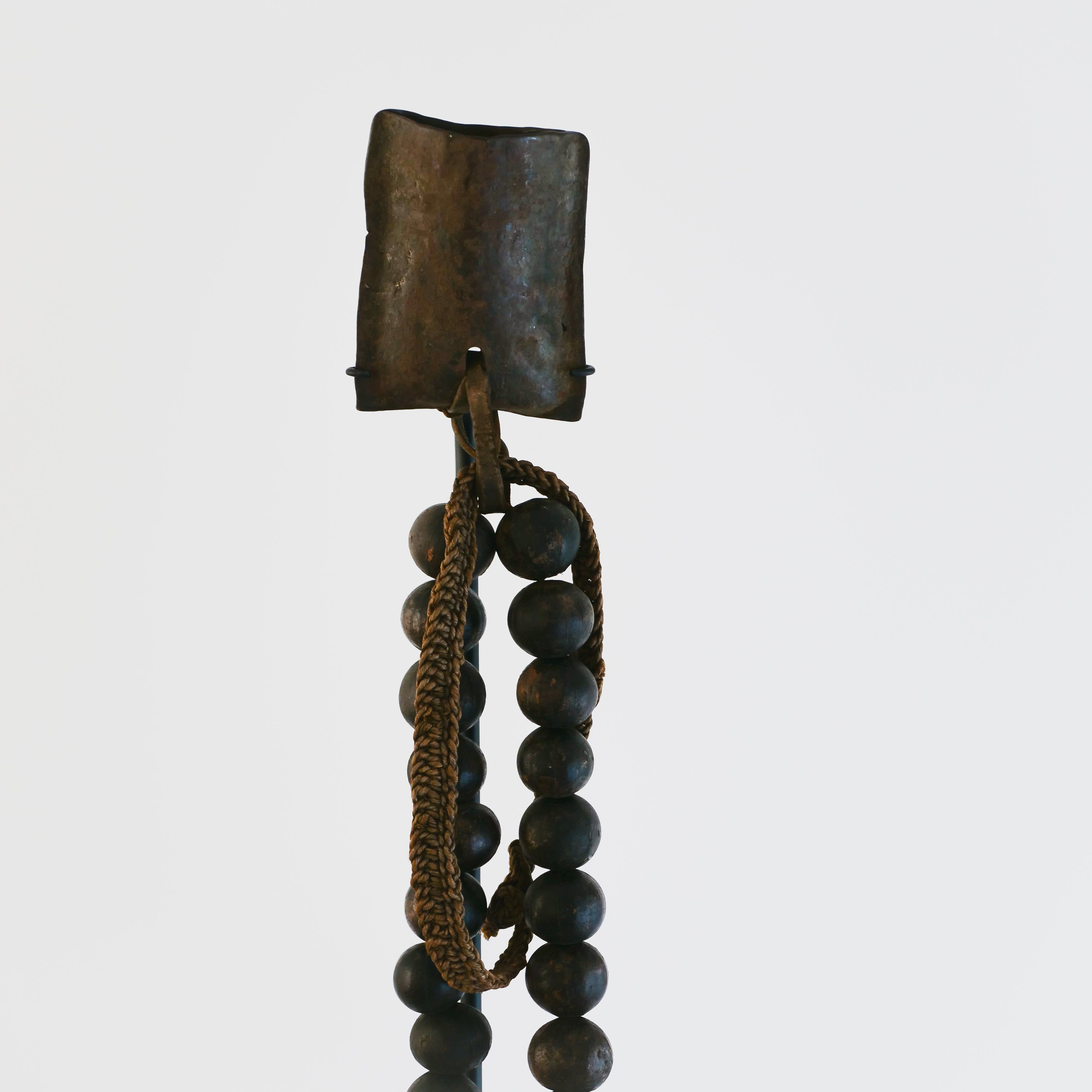 Studio Julia Atlas - Smoked Zimbabwe, Iron Cow Bell & Paper Tassel