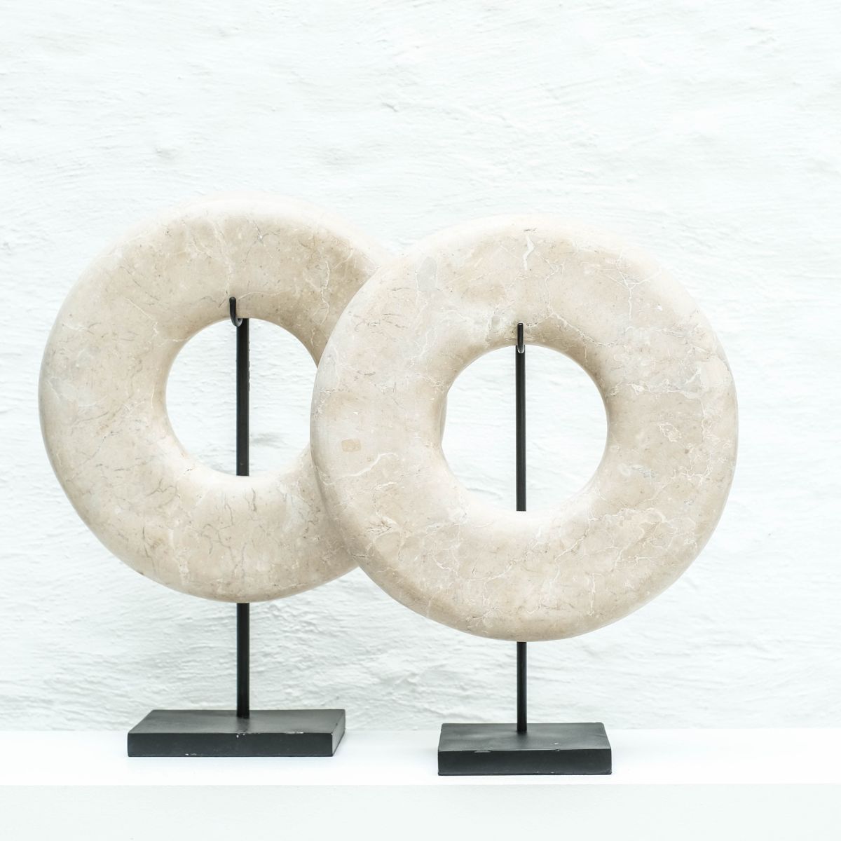 Warehouse Wide ring stone on white marble base
