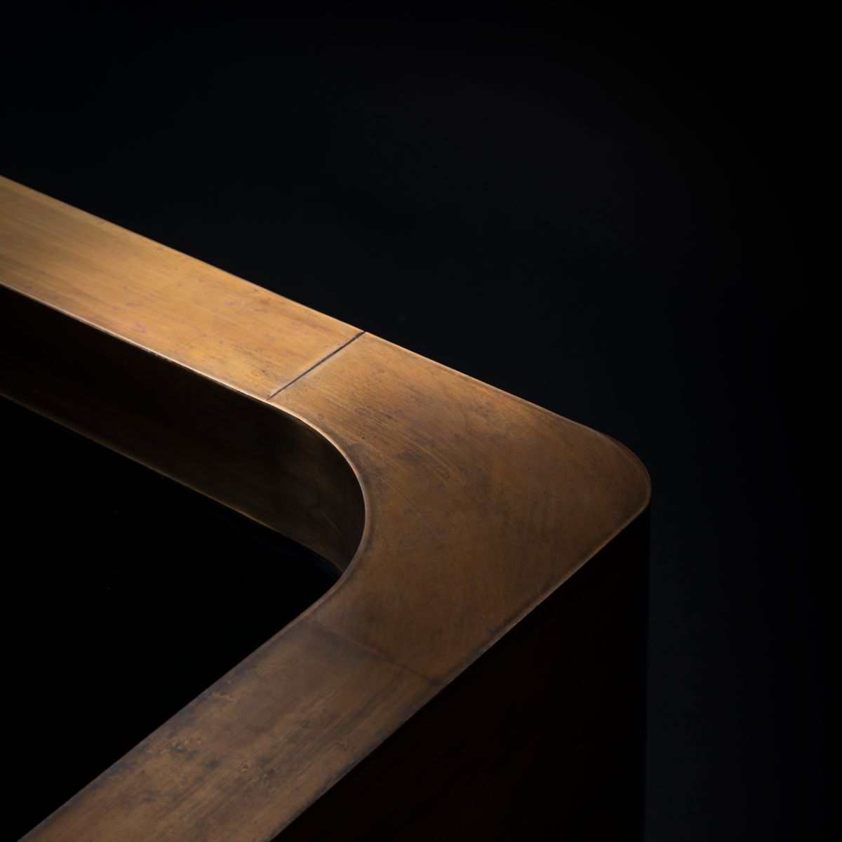 Brass Square Weathered Planters