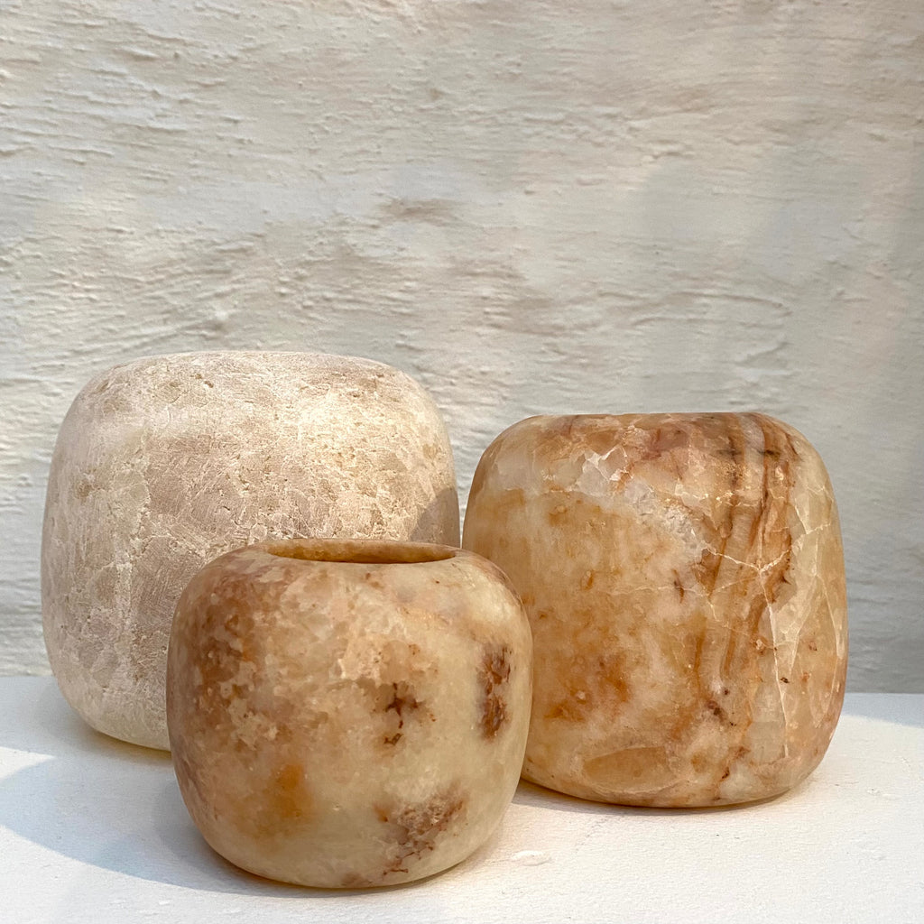 Alabaster Theelichthouder Curra S (8cm)