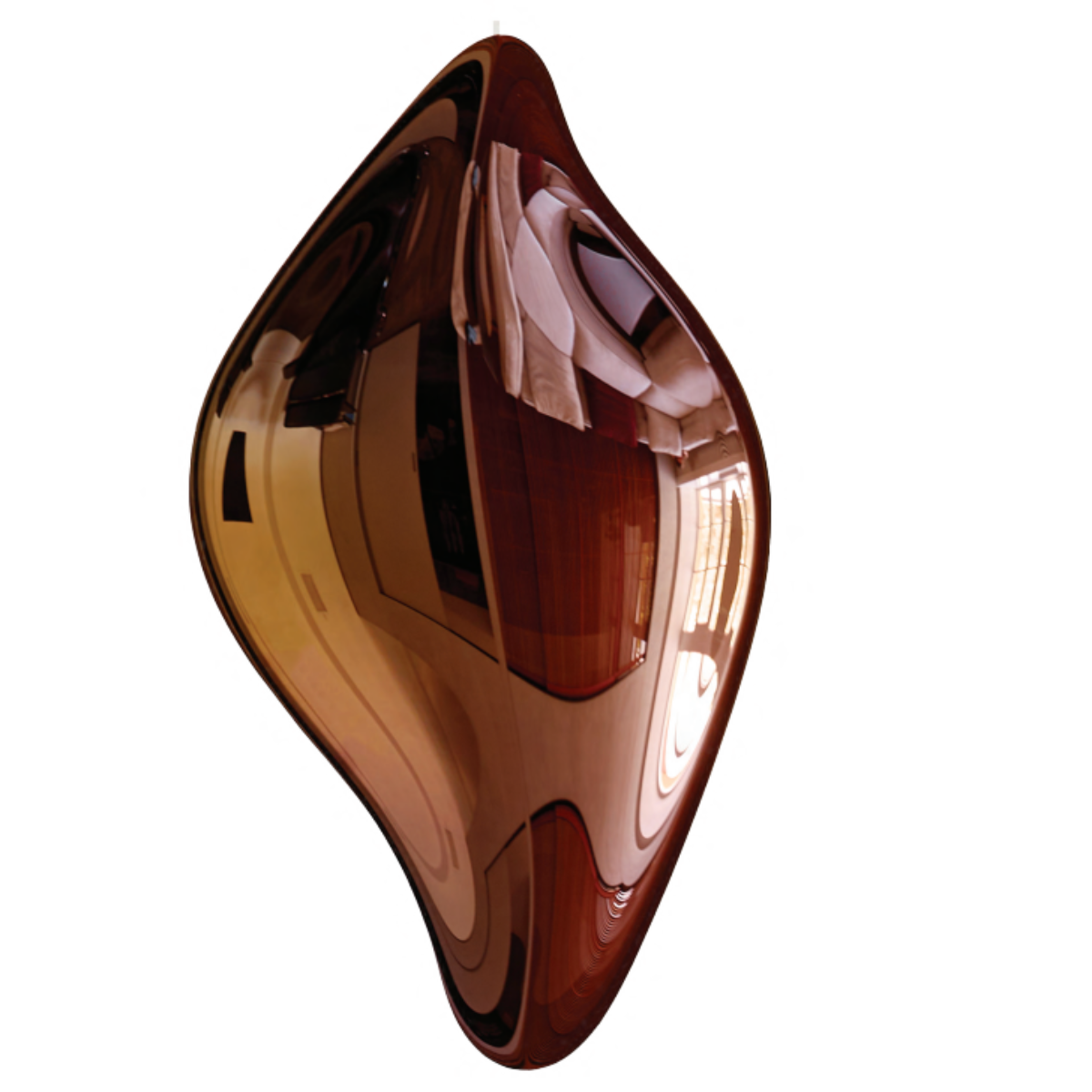 Flow - decoratief glazen object, titanium