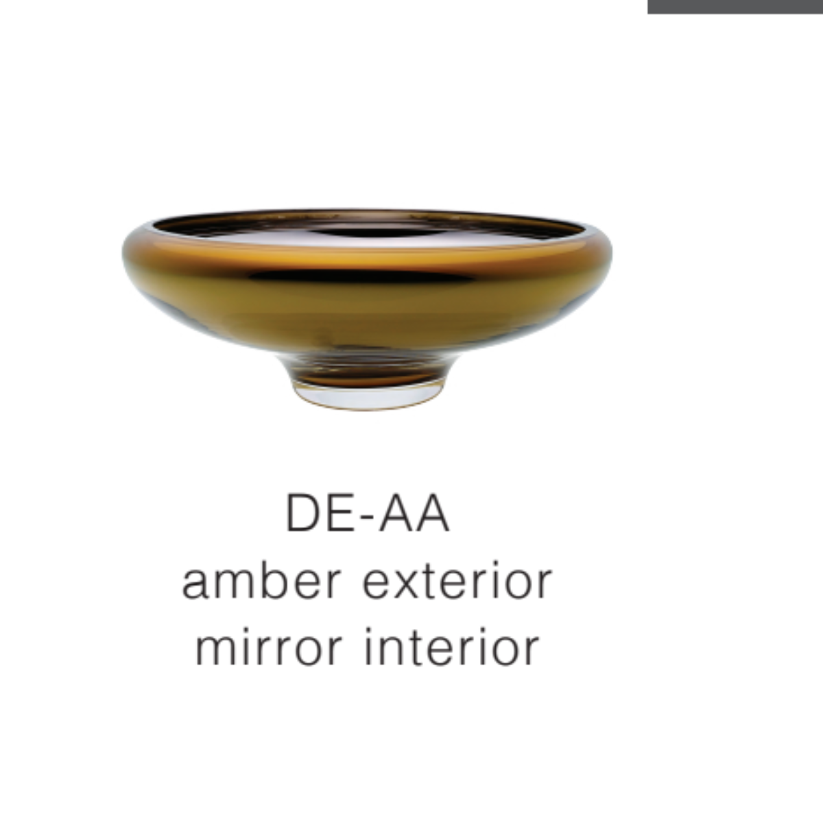 Large bowl  - decoratieve glazen schaal, Amber