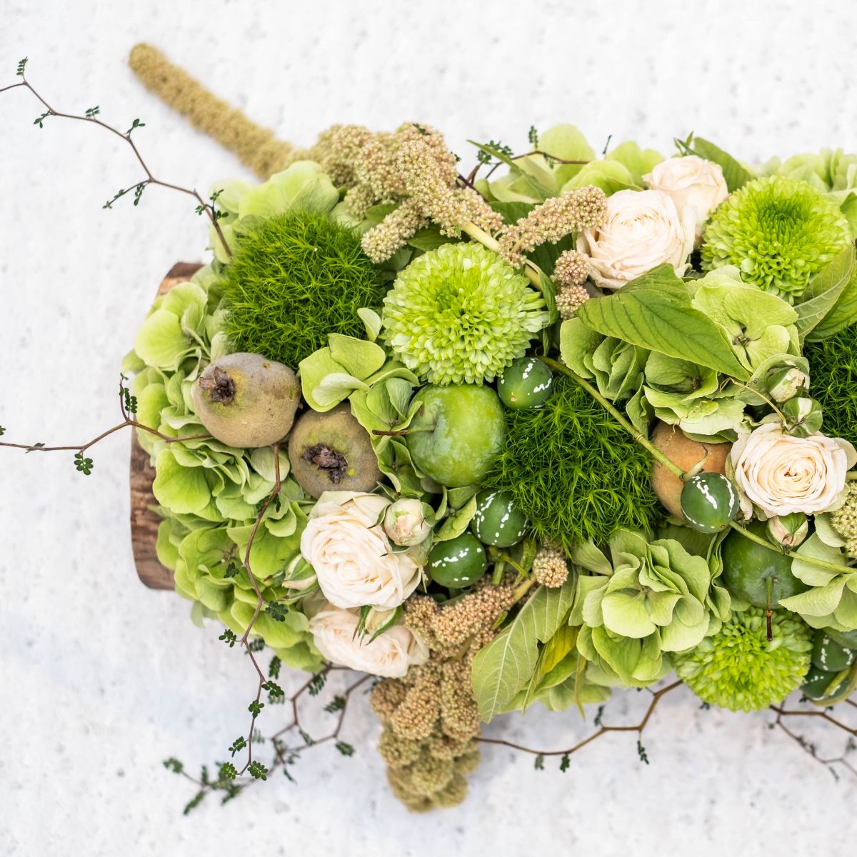 Narrow flower arrangement urn field - All Saints' Day