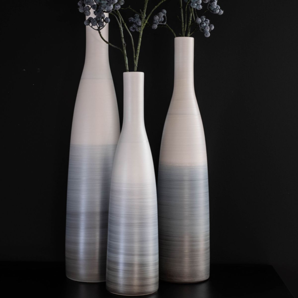 Rina Menardi ceramics bottle shaded hemp